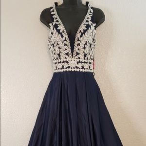 Navy blue princess dress